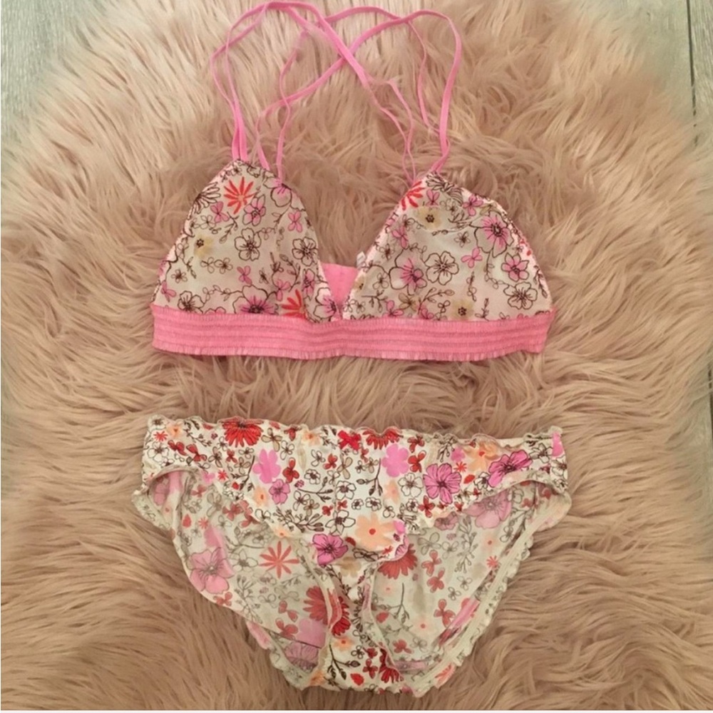 NWOT Aerie pink Bralette set